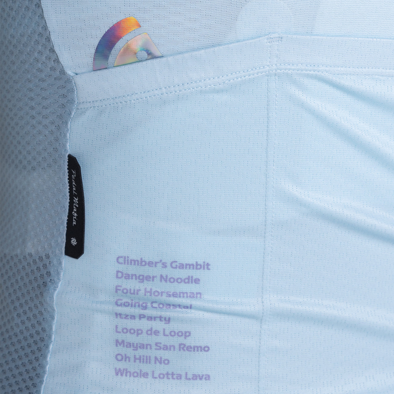 women's frost blue cycling jersey – Zwift Watopia Essentials x Pedal Mafia