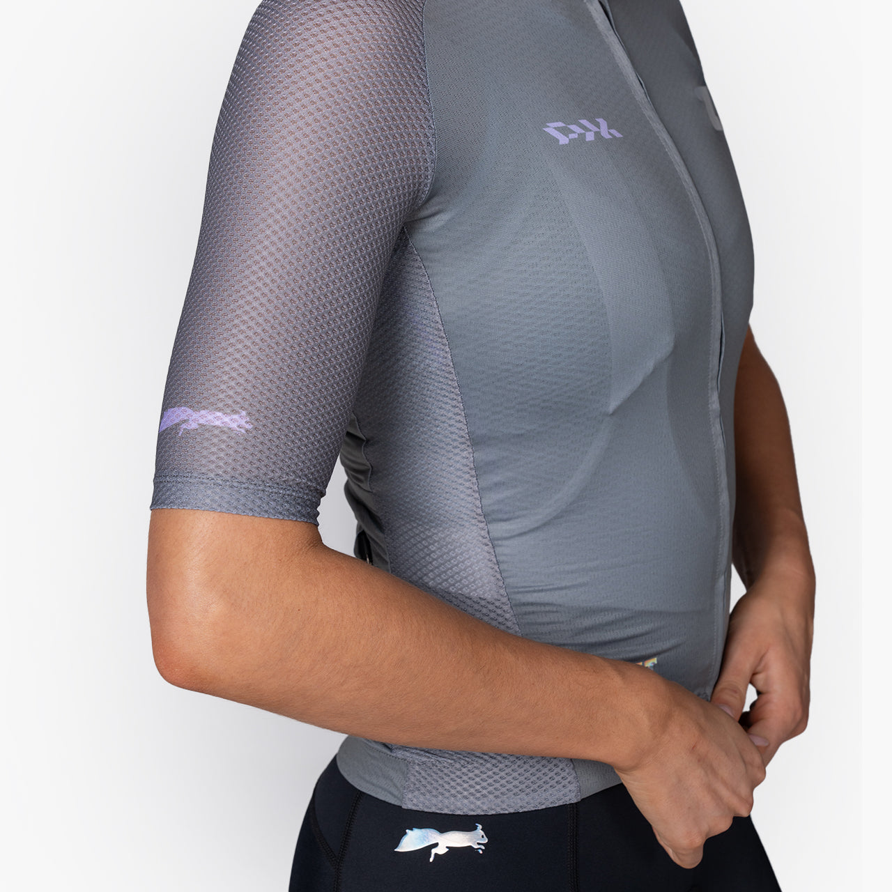 women's slate grey cycling jersey – Zwift Watopia Essentials x Pedal Mafia