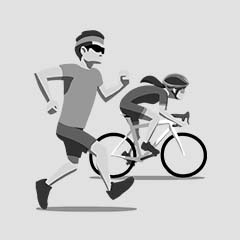 Cyclist and Runner icons